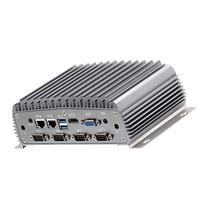 Industrial Small Fanless Computer 6 COM 2 Gigabit LAN Intel 7th Gen I5-7200U I7-7500U CPU